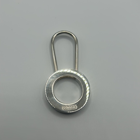 COACH Enamel Black Silver Keychain/Purse Charm New - Picture 3 of 4